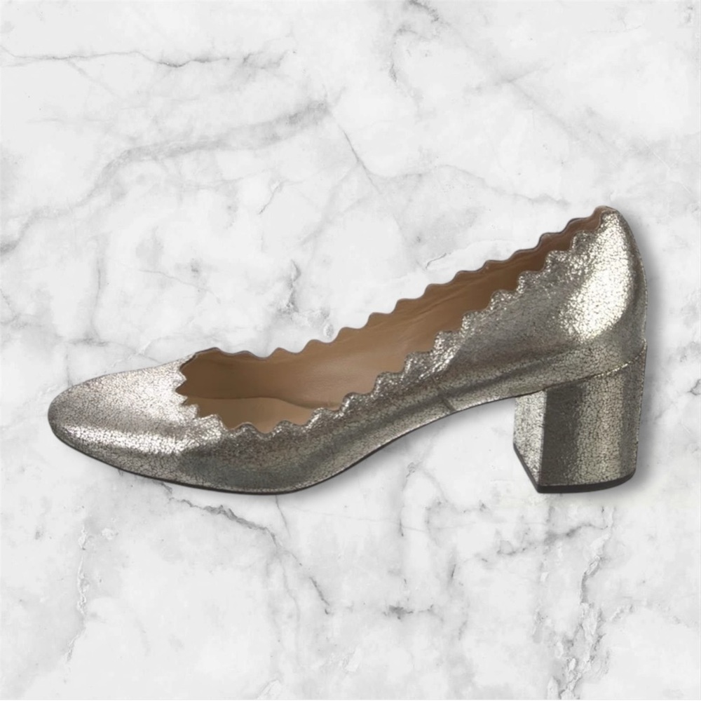 Chloe leather scalloped accent pumps sz 36 mint condition,,1A